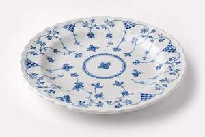 Set of 4 Queen's Finlandia Blue and White Earthenware Swirl Bowls
